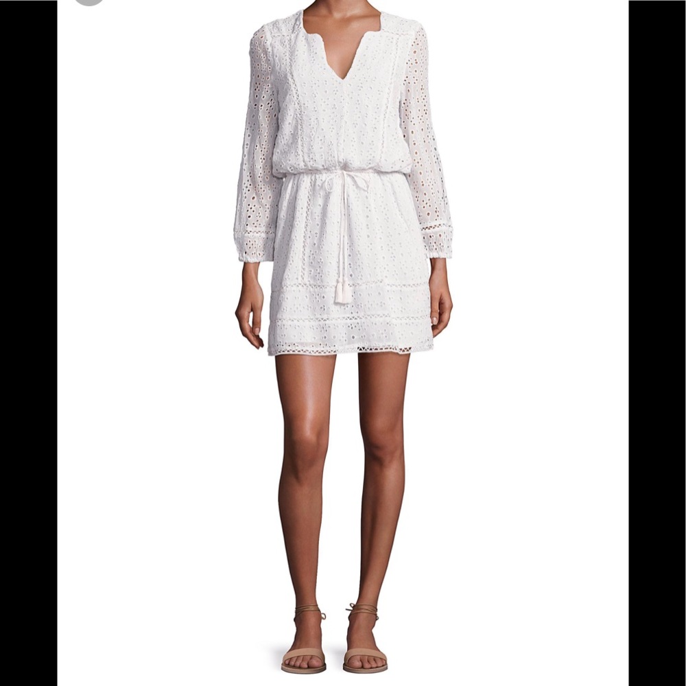 JOIE Bittern C  Eyelet Dress with tassels sz Sm